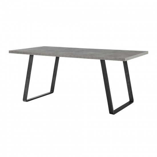 Coronado Contemporary Dining Table in Gray with Cement Gray Top