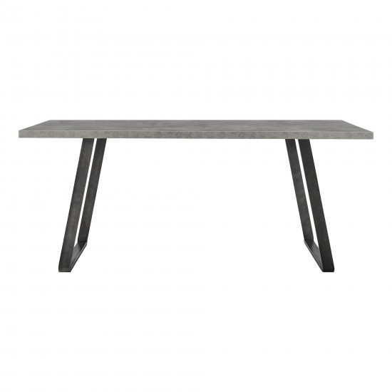 Coronado Contemporary Dining Table in Gray with Cement Gray Top