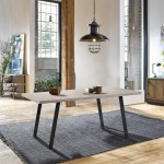 Coronado Contemporary Dining Table in Gray with Cement Gray Top