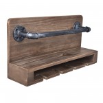 Vox Industrial Wine Rack in Industrial Gray and Pine Wood