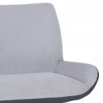 Coronado Contemporary Bench in Brushed Gray and Gray Fabric