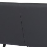 Coronado Contemporary Bench in Brushed Gray and Gray Fabric