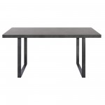 Newark Contemporary Dining Table in Gray and Rusted Black