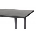 Newark Contemporary Dining Table in Gray and Rusted Black