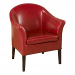 1404 Red Leather Club Chair