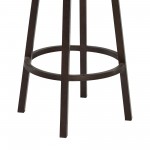 Olympia 30" Bar Height Metal Swivel Barstool in Bandero Espresso Fabric