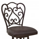 Celeste 26" Counter Height Swivel Barstool in Bandero Espresso Fabric