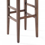 Sonata 26" Counter Height Wood Backless Barstool in Chestnut Finish