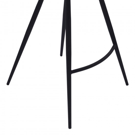 Zurich 30" Bar Height Metal Barstool in Vintage Coffee Faux Leather