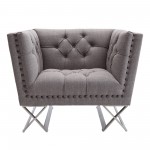 Odyssey Sofa Chair in Brushed Stainless Steel finish