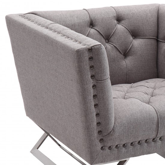 Odyssey Sofa Chair in Brushed Stainless Steel finish