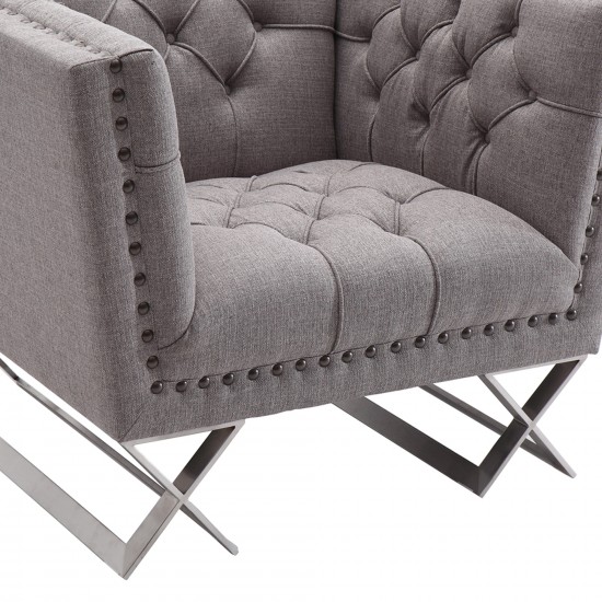 Odyssey Sofa Chair in Brushed Stainless Steel finish