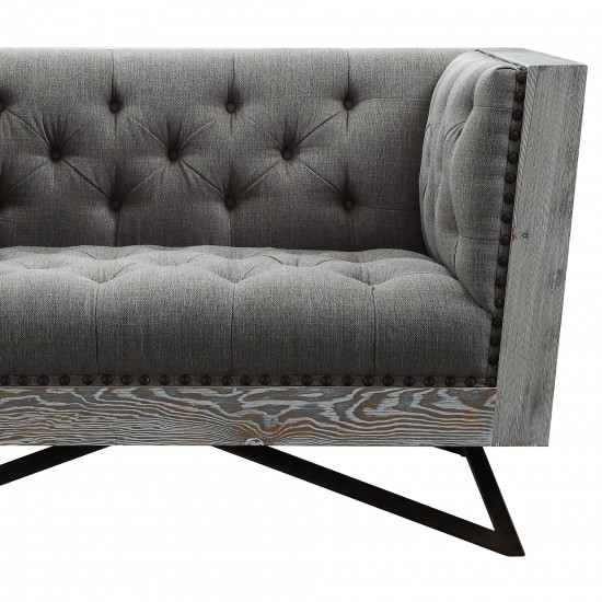 Regis Contemporary Chair in Gray Fabric