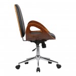 Wallace Mid-Century Office Chair in Chrome finish