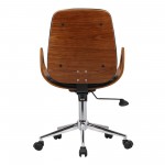 Wallace Mid-Century Office Chair in Chrome finish