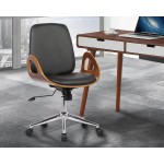 Wallace Mid-Century Office Chair in Chrome finish