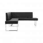 Amanda Black Corner Sofa