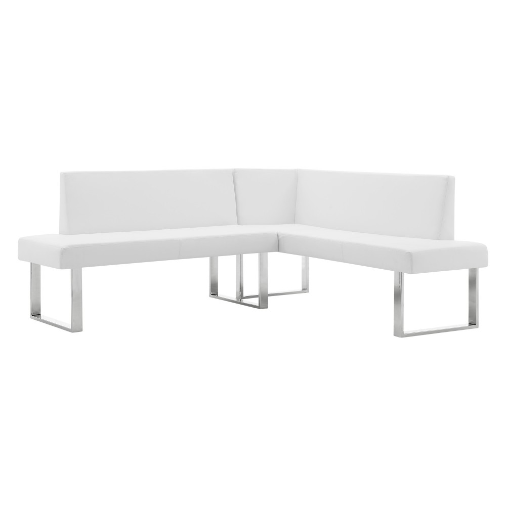 Amanda White Corner Sofa