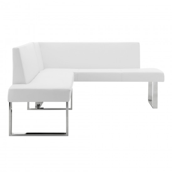 Amanda White Corner Sofa