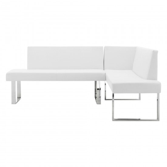 Amanda White Corner Sofa