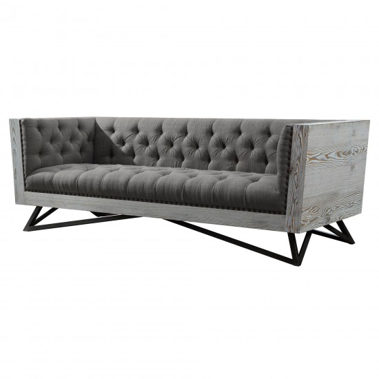 Regis Contemporary Sofa in Gray Fabric