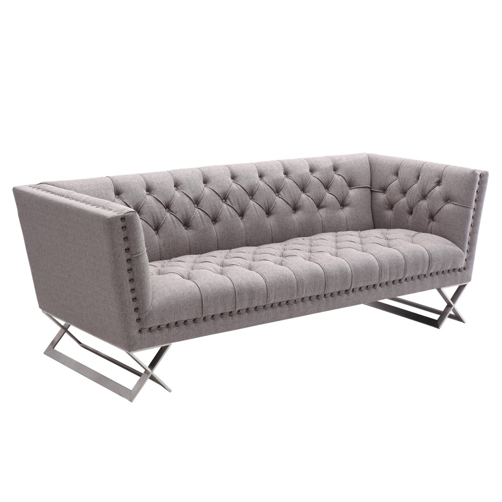 Odyssey Sofa in Brushed Stainless Steel finish