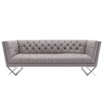 Odyssey Sofa in Brushed Stainless Steel finish