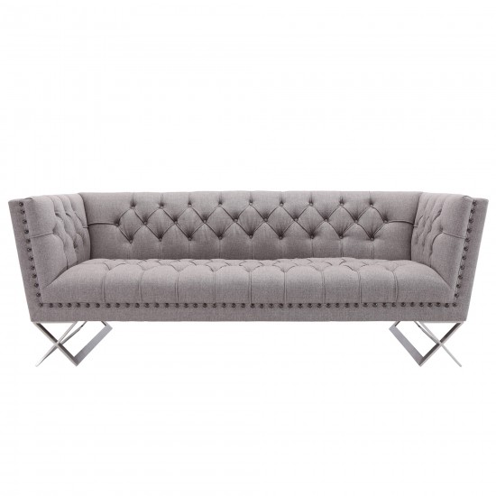 Odyssey Sofa in Brushed Stainless Steel finish