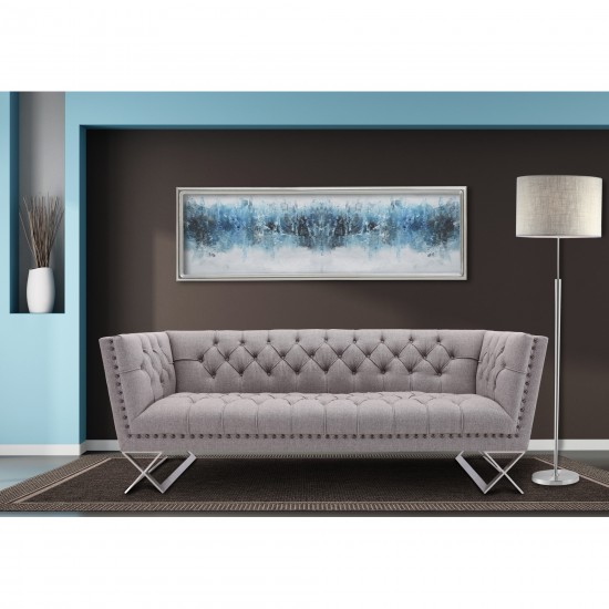 Odyssey Sofa in Brushed Stainless Steel finish