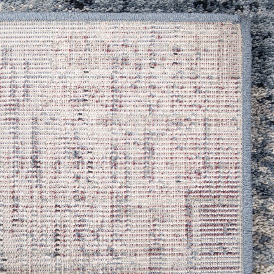 Spartan Contemporary 8x10 Area Rug in CreamandBlue