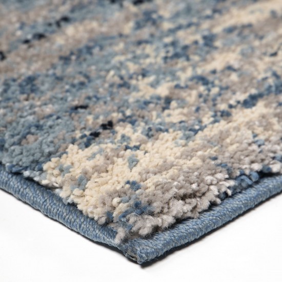 Spartan Contemporary 8x10 Area Rug in CreamandBlue