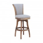 Raleigh 26" Counter Height Swivel Barstool in Distressed Oak Finish