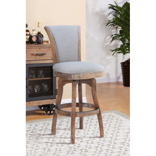 Raleigh 26" Counter Height Swivel Barstool in Distressed Oak Finish