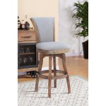 Raleigh 30" Bar Height Swivel Barstool in Distressed Oak Finish