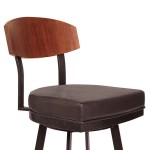 Frisco 26" Counter Height Barstool in Auburn Bay with Brown Faux Leather