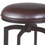 Studio 30" Bar Height Barstool in Auburn Bay finish with Brown Faux Leather