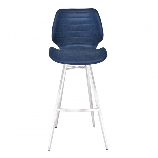 Valor 26" Counter Height Barstool in Brushed Stainless Steel