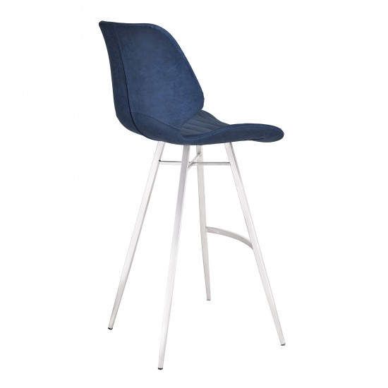 Valor 26" Counter Height Barstool in Brushed Stainless Steel