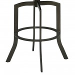 Studio 30" Bar Height Metal Swivel Barstool in Ford Black Faux Leather