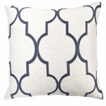 Paxton Decorative Feather and Down Throw Pillow In Cobalt Jacquard Fabric