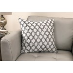 Andante Decorative Feather and Down Throw Pillow In Cobalt Jacquard Fabric