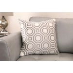 Warren Decorative Feather and Down Throw Pillow In Gray Jacquard Fabric