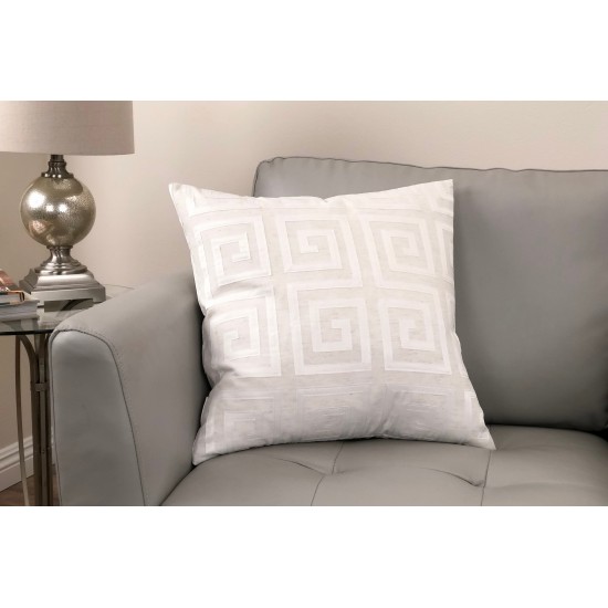 Laguna Decorative Feather and Down Throw Pillow In White