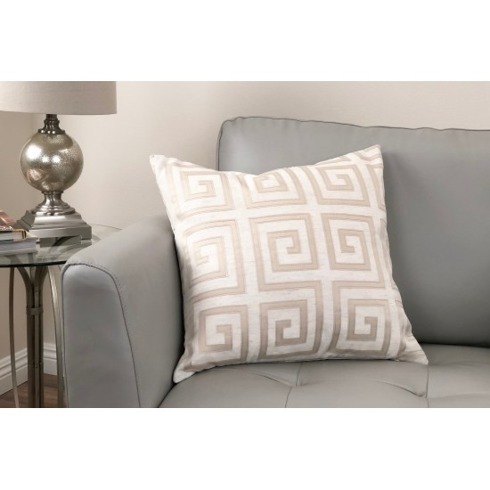 Laguna Decorative Feather and Down Throw Pillow In Beige