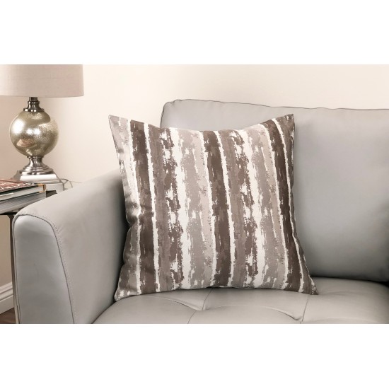 Murray Decorative Feather and Down Throw Pillow In Stone Jacquard Fabric