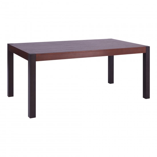 Tatum Contemporary Dining Table in Auburn Bay Finish and Sedona Wood Top