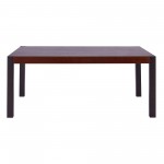 Tatum Contemporary Dining Table in Auburn Bay Finish and Sedona Wood Top