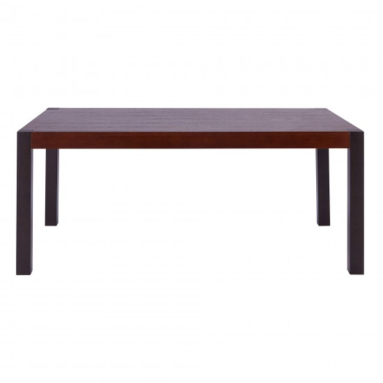 Tatum Contemporary Dining Table in Auburn Bay Finish and Sedona Wood Top