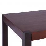 Tatum Contemporary Dining Table in Auburn Bay Finish and Sedona Wood Top