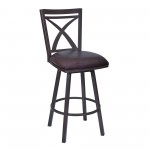 Nova 26" Counter Height Swivel Metal Barstool in Auburn Bay finish